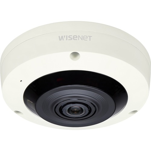 Wisenet XNF-8010R 6 Megapixel Indoor Network Camera - Fisheye - Ivory - 49.21 ft Infrared Night Vision - H.265, H.264, MJP