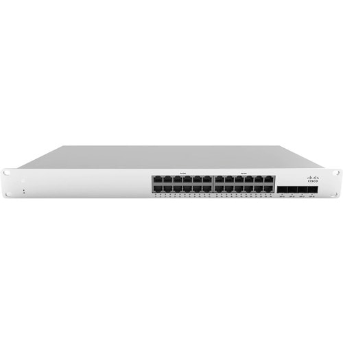 Meraki MS210 MS210-24P 24 Ports Manageable Ethernet Switch - 3 Layer Supported - Modular - 4 SFP Slots - Twisted Pair, Opt