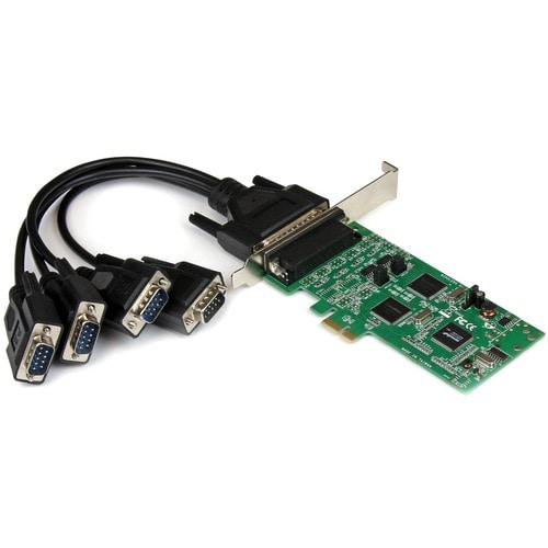 StarTech.com Multiport Serial Adapter - TAA Compliant - PCI Express x1 - 4 x DB-9 RS-232/422/485 - Serial, Via Cable - 3.5