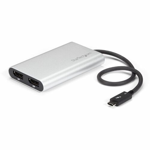 StarTech.com Thunderbolt 3 to Dual DisplayPort Adapter - 4K 60Hz Dual Monitor TB3 DisplayPort 1.2 Video Adapter - Thunderb