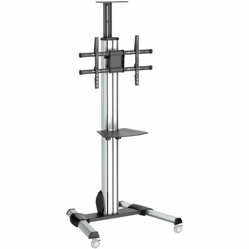 StarTech.com TV Cart - For 32" to 75" Displays - AV Cart - Height Adjustable - Lockable Wheels - Flat Screen TV Cart - Med