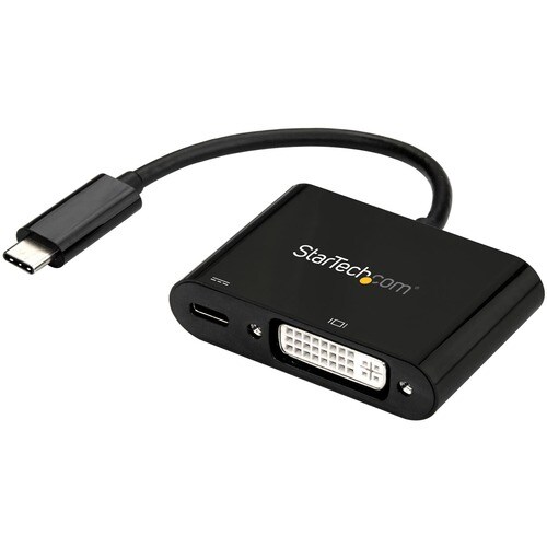 StarTech.com USB C to DVI Adapter with 60W Power Delivery Pass-Through - 1080p USB Type-C to DVI-D Video Display Converter