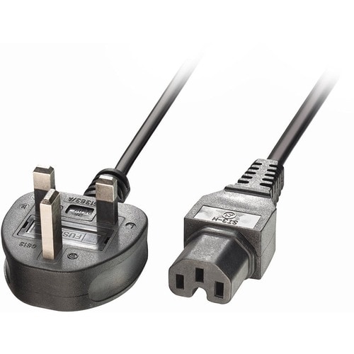 LINDY Standard Power Cord - 5 m - United Kingdom - UK Power / IEC 60320 C13 - 230 V AC - Black