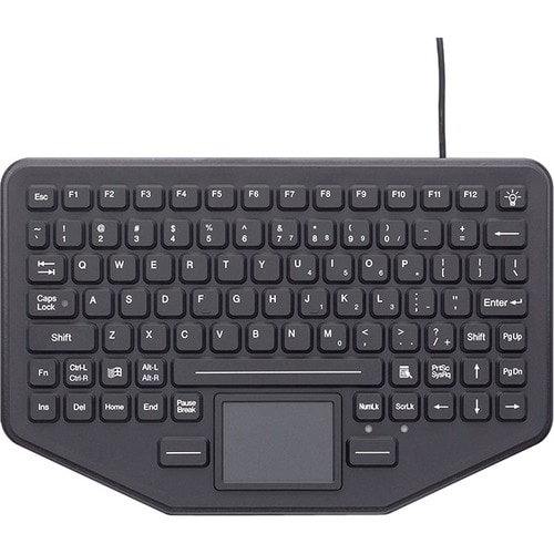 Clavier Gamber-Johnson SkinnyBoard - Pavé tactile - Caoutchouc Siliconé Pavé Numérique