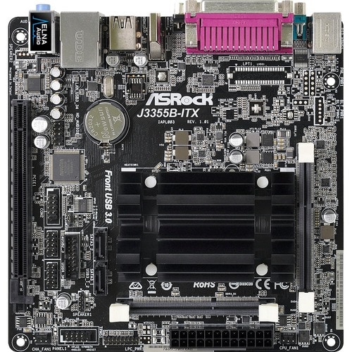 Asrock J3355B-ITX. Processor manufacturer: Intel, Compatible processor series: Intel® Celeron®, Processor model: J3355. Su