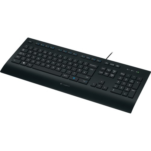 Logitech K280E Tastatur - Kabel Konnektivität - USB Schnittstelle - Deutsch - Schwarz - Gummikuppel Keyswitch - Windows, L