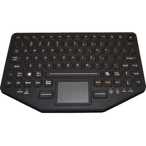 Gamber-Johnson BT-870-TP Keyboard - Wired/Wireless Connectivity - USB Interface - TouchPad - QWERTY Layout - Industrial Si