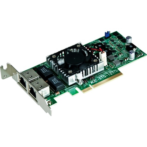 Supermicro STG-i2T 10 Gigabit-Ethernet-Karte für PC - 10GBase-T, 10/100/1000Base-T - Plug-in-Karte - PCI Express x8 - 2 An