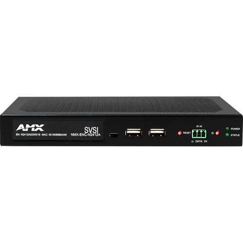 AMX JPEG 2000 4K60 4:4:4 Encoder - Functions: Video Encoding, Video Decoding, Audio Embedding - 4096 x 2160 - VGA - Networ