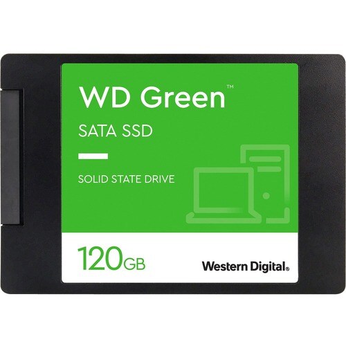 SSD WD Green WDS120G2G0A - 2.5" Interne - 120 Go - SATA (SATA/600) - Notebook, Ordinateur de bureau Appareil compatible - 