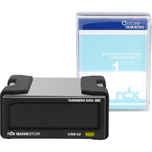 Cartouche disque dur Overland-Tandberg RDX QuikStor 8863-RDX Durci - Externe - 1 To - Noir - USB 3.0