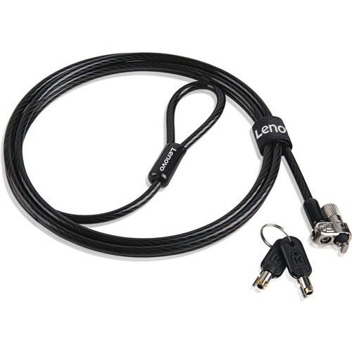 Lenovo Kensington MicroSaver 2.0 Cable Lock - 1.83 m Cable - Keyed Lock - Black - Carbon Steel - For Notebook