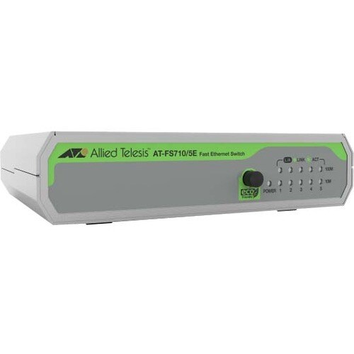 Allied Telesis CentreCOM FS710 FS710/5E 5 Anschlüsse Ethernet-Switch - Fast Ethernet - 10/100Base-TX - 2 Unterstützte Netz