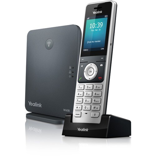 Yealink W60P IP Phone - Cordless - DECT - VoIP - 1 x Network (RJ-45) - PoE Ports