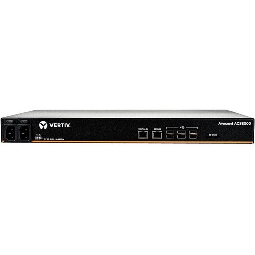 Vertiv AVOCENT ACS ACS8048DAC-400 Device Server - 1 GB - DDR3 SDRAM - Twisted Pair, Optical Fiber - 2 x Network (RJ-45) - 