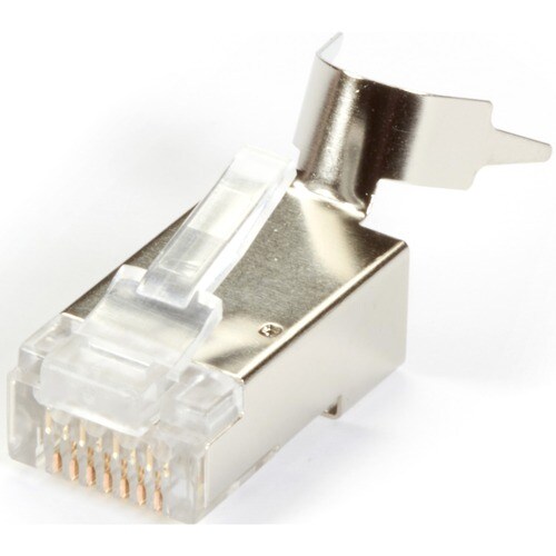 Black Box CAT6A RJ 45 Modular Plug Shielded 200 Pack - 200 - 1 x RJ-45 Network Male - Shielding - Clear - TAA Compliant