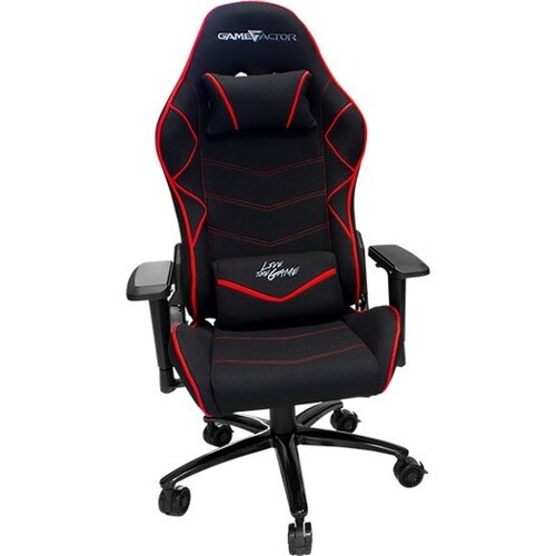 Vorago Silla Game Factor Cgc600 Tela/Reclinable/Descansa Brazos 4D/Estrella Metalica Negro/Rojo - Metálico, Espuma, Materi