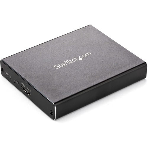 StarTech.com Dual-Slot Drive Enclosure for M.2 SATA SSDs - USB 3.1 (10Gbps) - RAID - 2 x SSD Supported - Serial ATA/600 Co