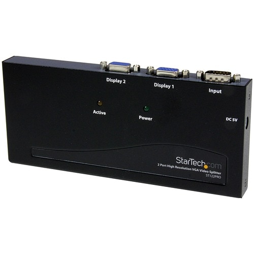 StarTech.com 2 Port High Resolution VGA Video Splitter - 350 MHz - 2048 x 1536 - 350 MHzMaximum Video Bandwidth - 65 m Max