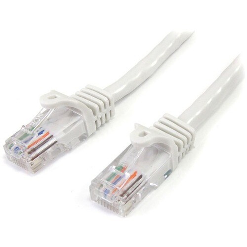 StarTech.com 3 m White Cat5e Snagless RJ45 UTP Patch Cable - 3m Patch Cord - 3 m Category 5e Network Cable for Network Dev