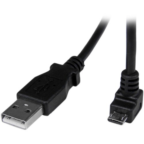 StarTech.com 2m Micro USB Cable - A to Down Angle Micro B - 2 m USB/USB Micro-B Data Transfer Cable for Smartphone, Digita