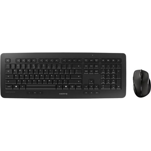 Clavier et souris CHERRY DW 5100 - Français - USB Sans fil RF - 105 Touches - Couleur du clavier/pavé tactile: Noir - USB 