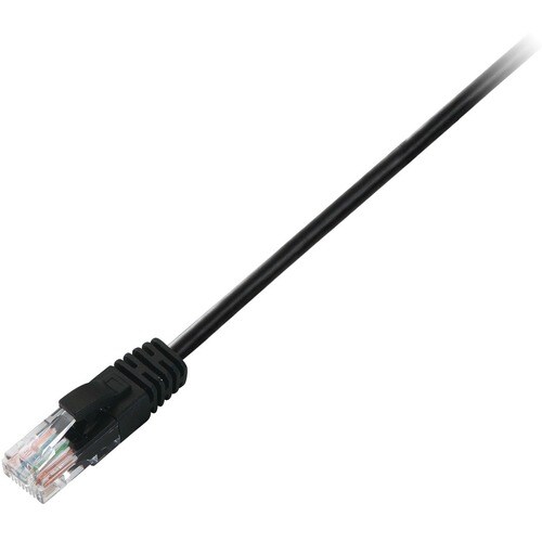 V7 V7CAT6UTP-10M-BLK-1E 10 m Category 6 Network Cable for Modem, Router, Hub, Patch Panel, Wallplate, PC, Network Card, Ne