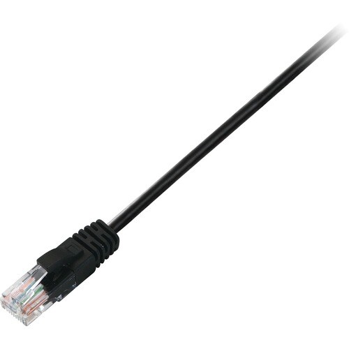 V7 V7CAT6UTP-50C-BLK-1E 48.77 cm Category 6 Network Cable - Cable for Modem, Router, Hub, Patch Panel, Wallplate, PC, Netw