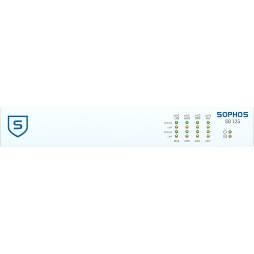 Sophos SG 125 Network Security/Firewall Appliance - 8 Port - 1000Base-T - Gigabit Ethernet - 8 x RJ-45 - 1U - Rack-mountab