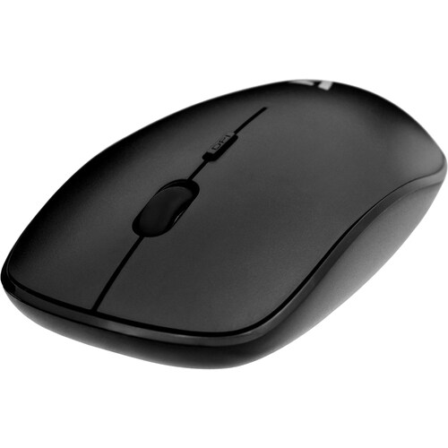 V7 Wireless Optical Mouse - V7 Low Profile Wireless Optical Mouse - Black - 2.4GHz Wireless - Red LED/Optical - Max 1600 d