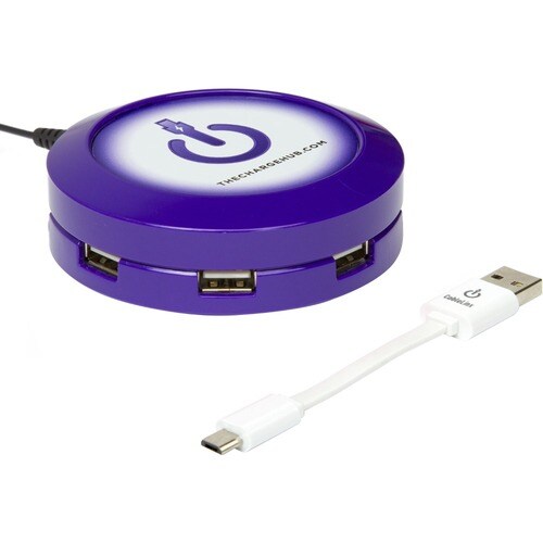 ChargeHub X7 - 7 Port USB Charger - 1 Pack - 24 V DC Input - 5 V DC/8.80 A Output PURPLE 2.4AMPS/PORT 8.8AMPS OVERALL