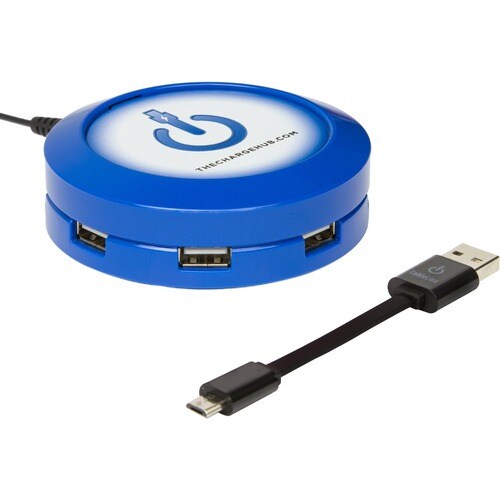 ChargeHub X7 - 7 Port USB Charger - 1 Pack - 24 V DC Input - 5 V DC/8.80 A Output BLUE 2.4AMPS/PORT 8.8AMPS OVERALL