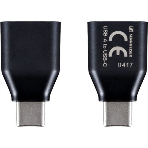 Sennheiser USB-C Adapter - 1 x Type A USB Female - 1 x Type C USB Male - Black