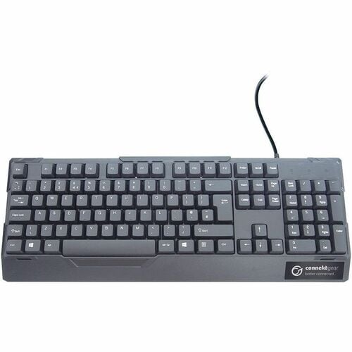 connektgear KB232 USB Standard UK Layout Keyboard - Water Resistant - Black, Full-size (100%), Wired, USB, QWERTY, Black