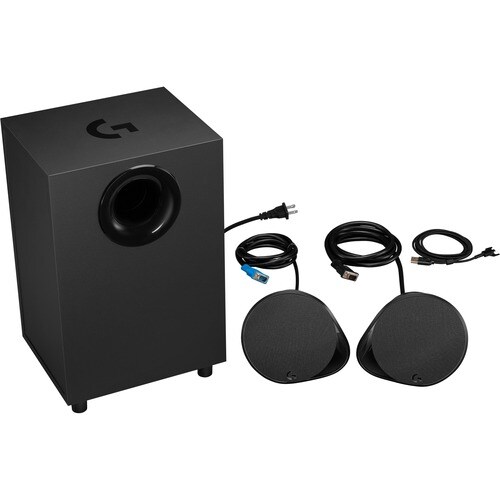 Logitech LIGHTSYNC G560 2.1 Bluetooth Speaker System - 120 W RMS - 40 Hz to 18 kHz - DTS:X, 3D Sound - Headphone - USB