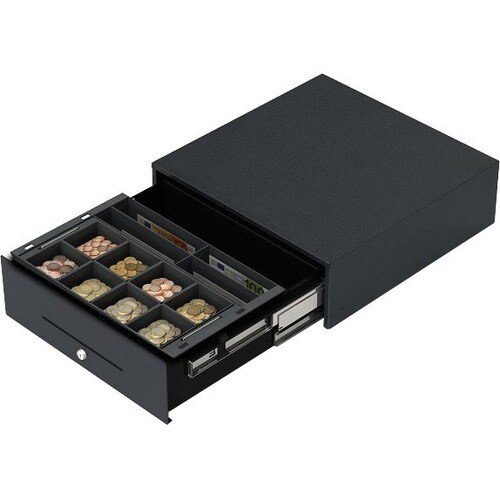 Cassetto dei contanti apg STD2000 - 4 Banconota - 8 Coin - 1 Lettore di schede - 3 Posizione serratura - Acciaio, Plastica