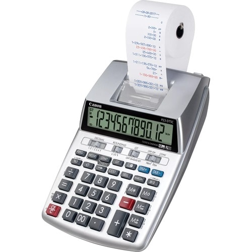 Canon P23-DTSC II Printing Calculator - Dual Color Print - Currency Converter, Low Battery Indicator, Decimal Point Select