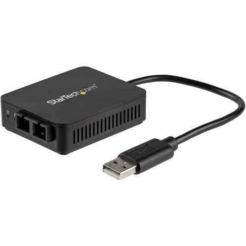StarTech.com USB to Fiber Optic Converter - 100Mbps - USB 2.0 Network Adapter - 100Base-FX SC Duplex Multimode Fiber/MMF -