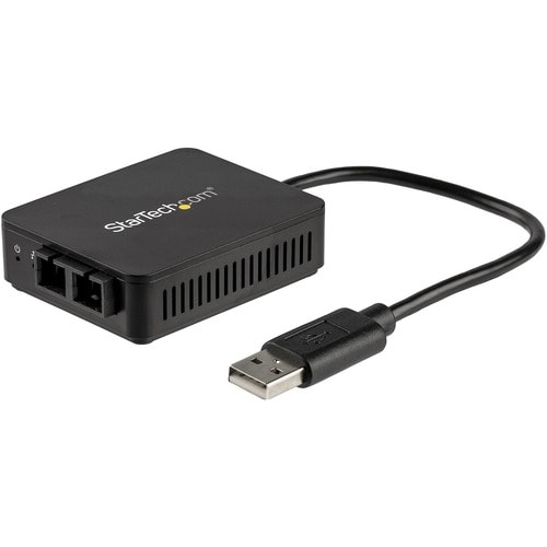 StarTech.com USB to Fiber Optic Converter - 100BaseFX SC - USB 2.0 to Ethernet Network Adapter - 2 km MM - Windows / Mac /