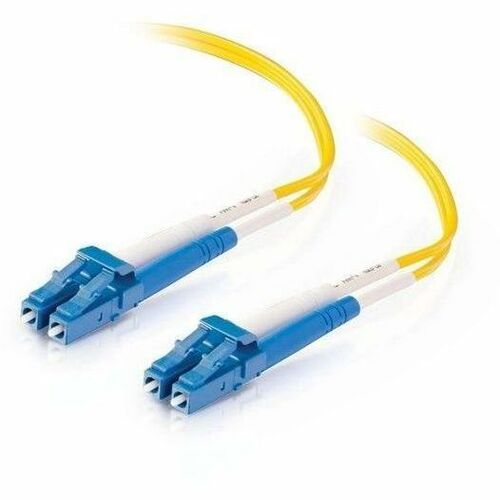 C2G 32.8ft (10m) LC-LC 9/125 OS2 Duplex Single-Mode PVC Fiber Optic Cable - Yellow - 32.81 ft Fiber Optic Network Cable fo