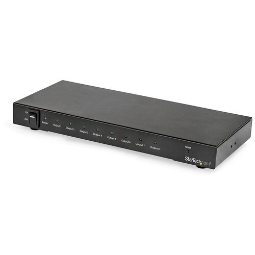 StarTech.com 8-Port 4K 60Hz HDMI Splitter - HDR Support - HDMI 2.0 Splitter - 7.1 Surround Sound Audio - Easily distribute