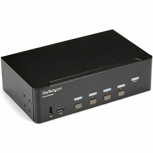 StarTech.com 4-Port Dual Monitor HDMI KVM Switch with Audio & USB 3.0 hub - 4K 30Hz - 4 PC Mac Computer KVM Switch Box for