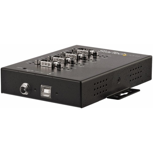 StarTech.com Hub Seriale 4 Porte da USB a RS232/RS485/RS422 -Adattatore Industriale in Metallo da USB 2.0 a DB9, Installab