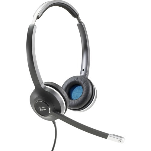 Cisco 532 Wired Over-the-head Stereo Headset - Binaural - Supra-aural - 90 Ohm - 50 Hz to 18 kHz - Electret, Condenser, Un