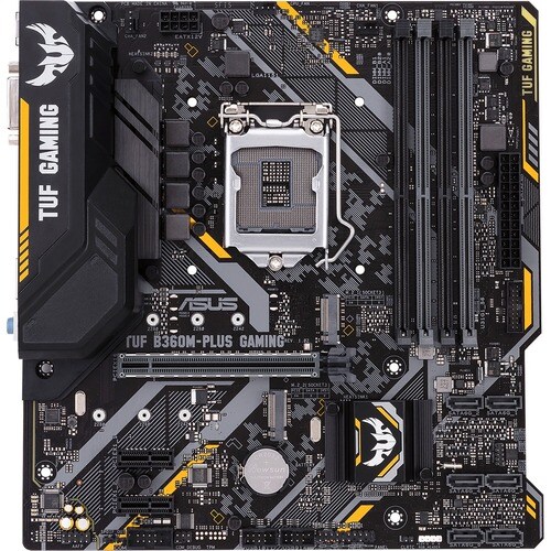 TUF B360M-PLUS GAMING Desktop Motherboard - Intel B360 Chipset - Socket H4 LGA-1151 - Intel Optane Memory Ready - Micro AT
