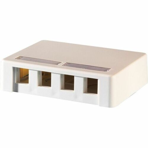 Ortronics TechChoice Mounting Box for Keystone Module, Cable Raceway - Fog White - High Impact Thermoplastic, Acrylonitril