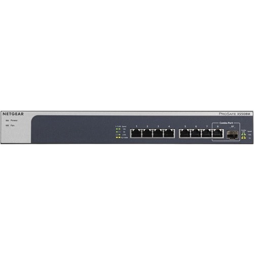 Netgear XS508M Ethernet Switch - 8 Ports - 10GBase-X - 2 Layer Supported - Modular - Optical Fiber, Twisted Pair - Desktop