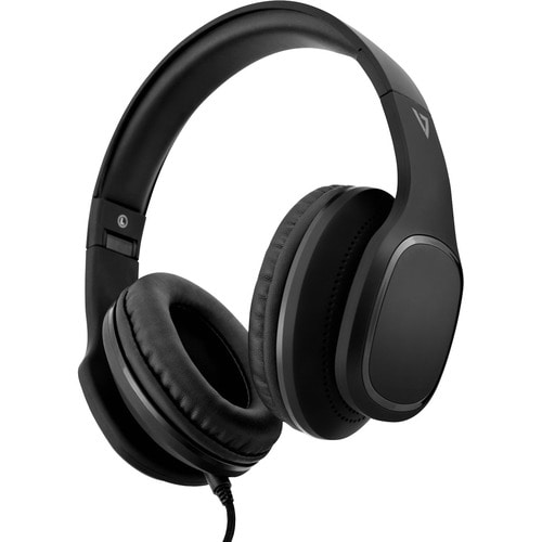 V7 HA701-3EP Kabel Kopfbügel Stereo Headset - Schwarz - Binaural - 20 Hz bis 20 kHz Frequenzgang - 180 cm Kabel - Geräusch