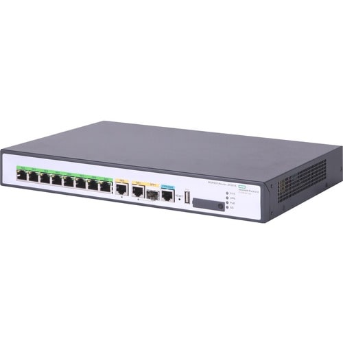 HPE FlexNetwork MSR95x MSR958 Router - 10 Ports - PoE Ports - Management Port - 1 - Gigabit Ethernet - 1U - Rack-mountable
