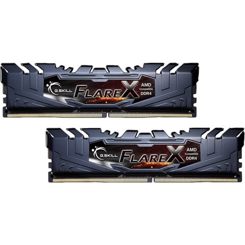 G.SKILL Flare X RAM Module - 16 GB (2 x 8GB) - DDR4-2933/PC4-23466 DDR4 SDRAM - 2933 MHz - CL16 - 1.35 V - Non-ECC - Unbuf
